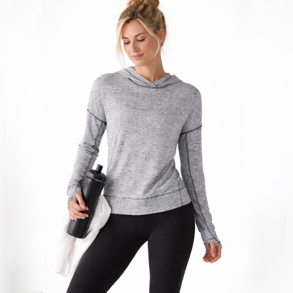 Lululemon Squad Goals Hoodie Pebble Jacquard Sz 10🧡